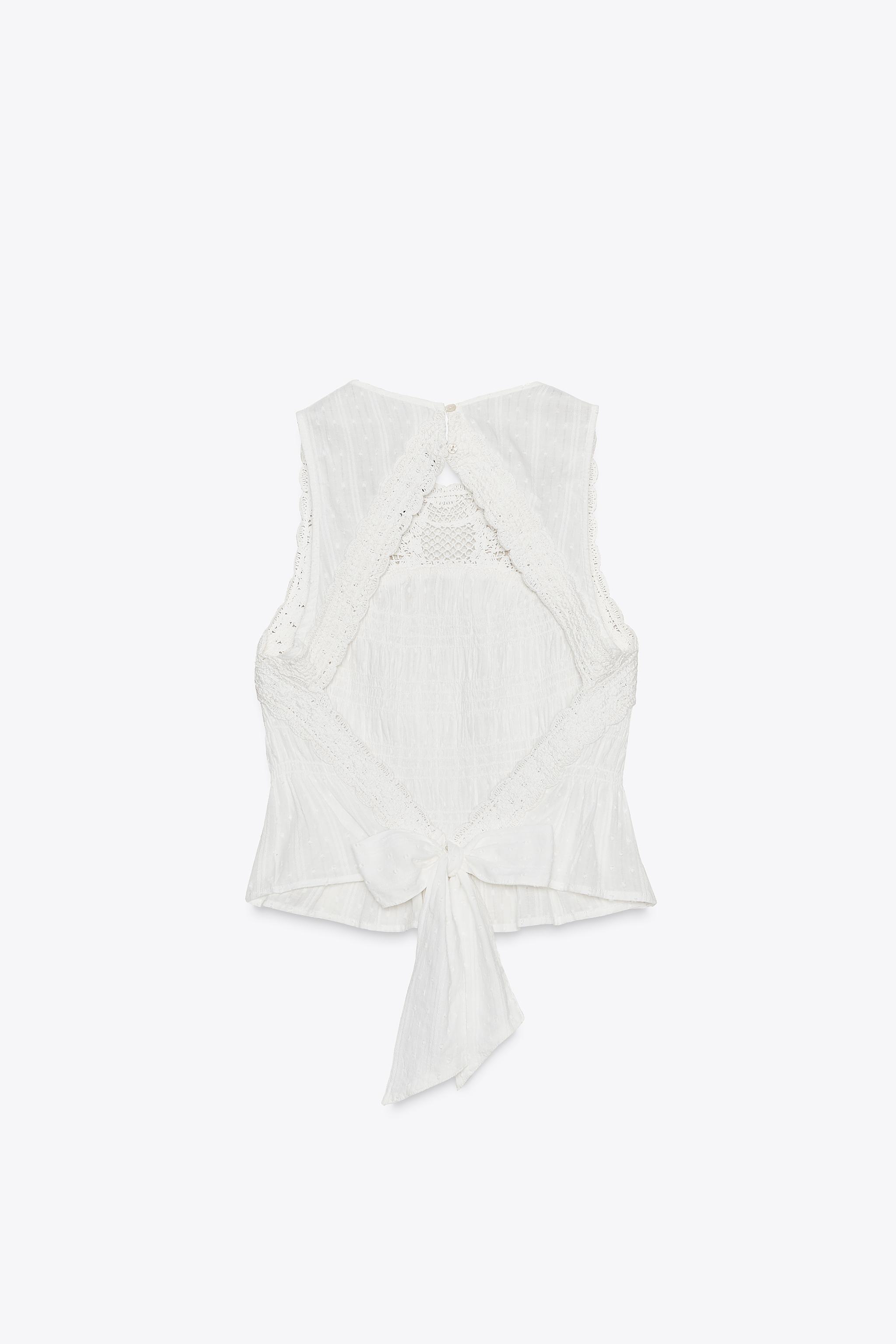 OPEN BACK CROCHET COMBINATION TOP